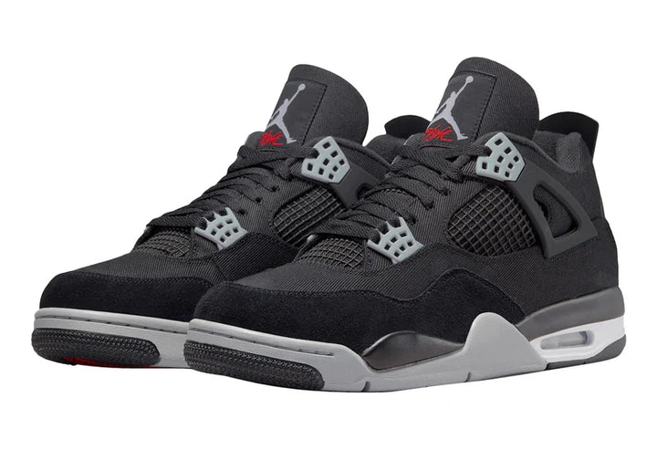 JORDAN 4 BLACK CANVAS